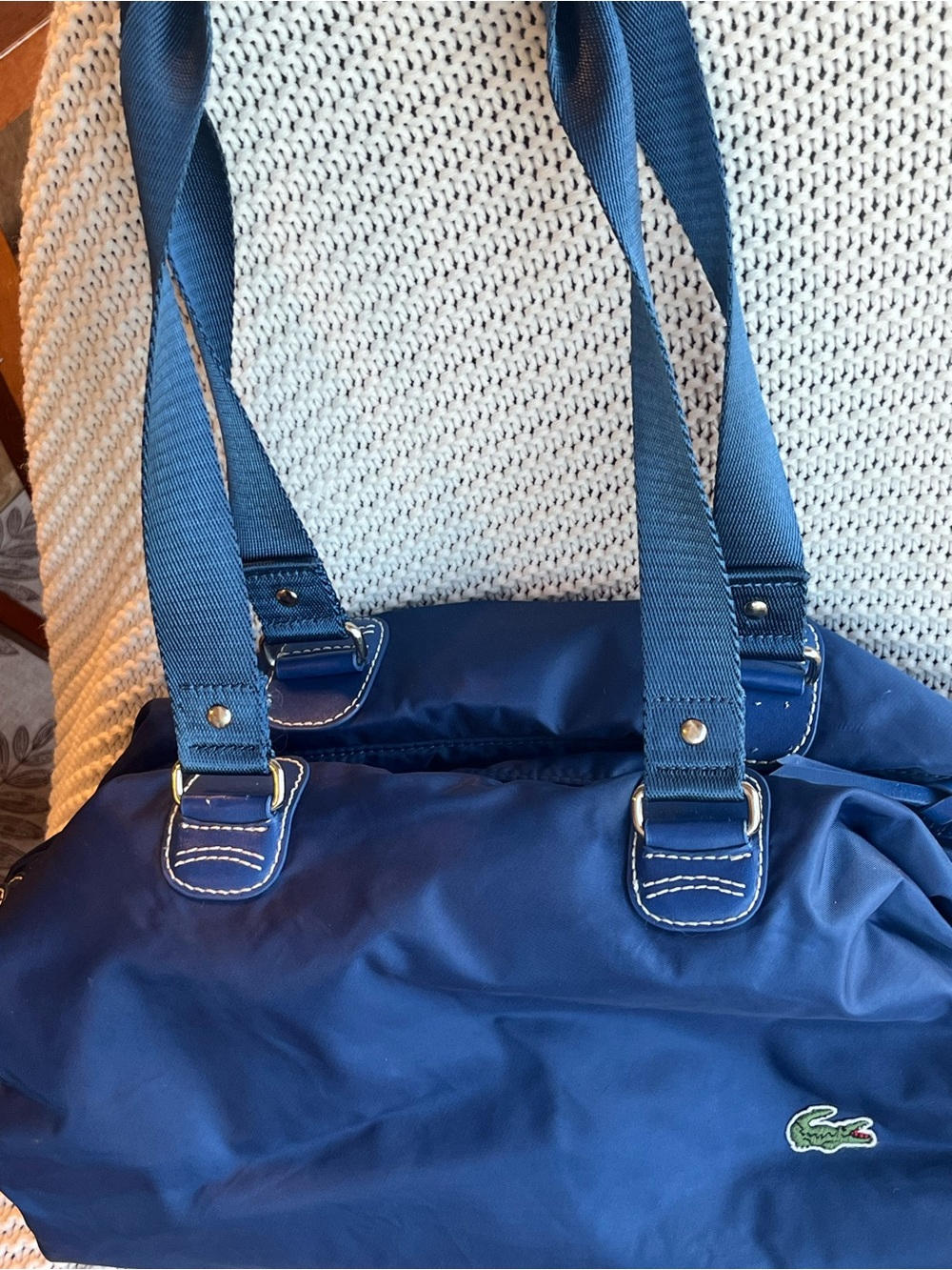 Lacoste Shoulder Bag with Webbed Straps